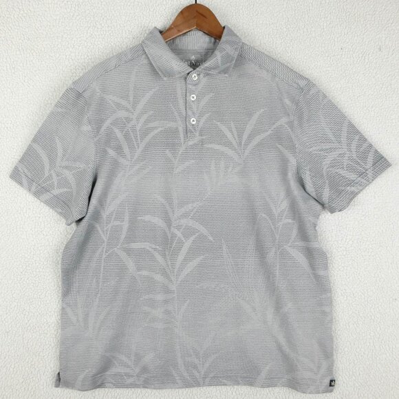 Nat Nast Polo Mens Large Gray Tropical Golf Performance Stretch Short Sleeve  Pl - Picture 1 of 7